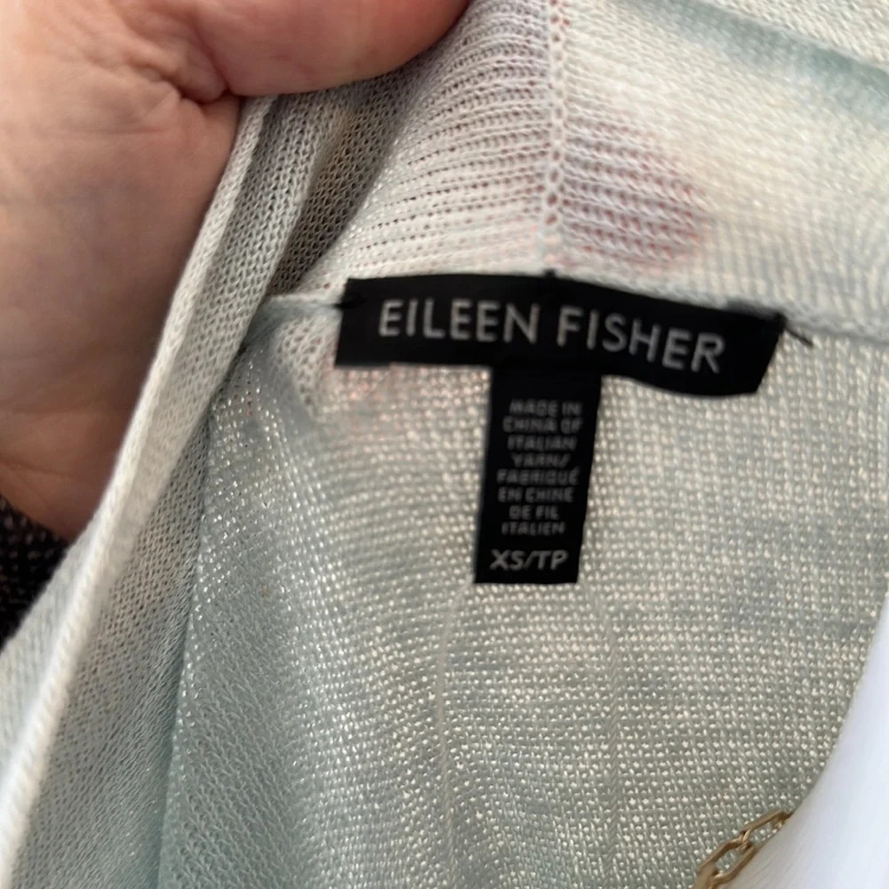 Gorgeous Eileen Fisher Linen Cardigan, Size XS, Like New - Picture 7 of 8